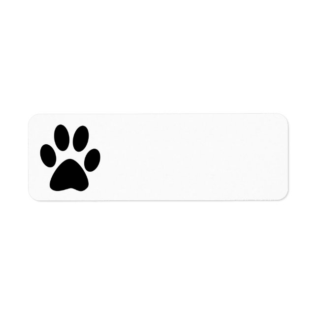 Dog Paw Print Address Labels (Front)