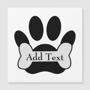 Dog Paw Print And Bone