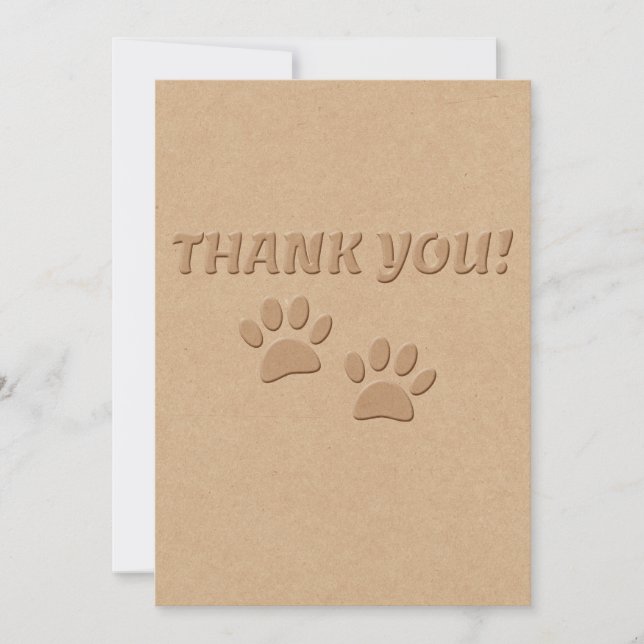 Dog Paw Print And Text  Invitation (Front)