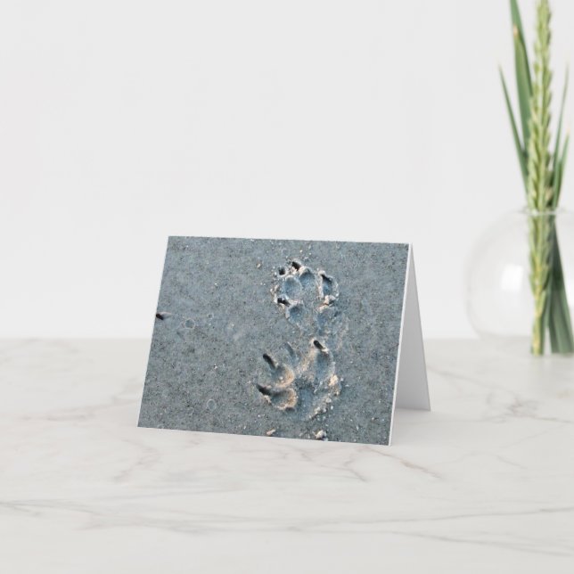 Dog Paw Print Card (Front)