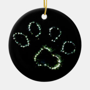 Dog Paw Print Christmas Tree Ornament Decoration