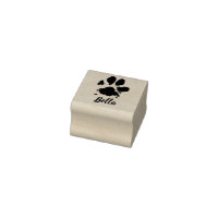 Dog Paw Print Custom Name Signature Wood