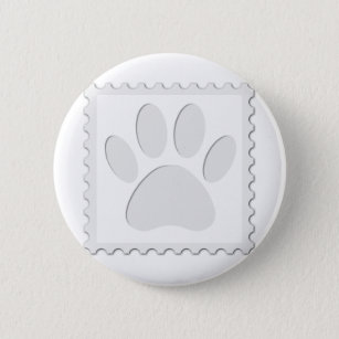 Dog Paw Print Cut Out 6 Cm Round Badge