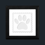 Dog Paw Print Cut Out Gift Box<br><div class="desc">Drawing of dog paw print cut out of a stamp. 
All digital image.</div>
