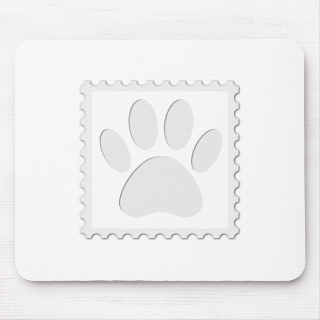 Dog Paw Print Cut Out Mouse Pad (Front)