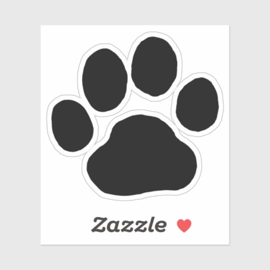 Download Dog Paw Print Cute Animal Track Vinyl Sticker Zazzle Com Au