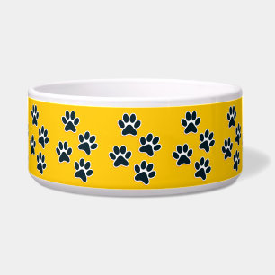 Dog Paw Print Design Large Pet Bowl