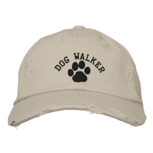 Dog Paw Print   Dog Walker Custom Text Embroidered Hat