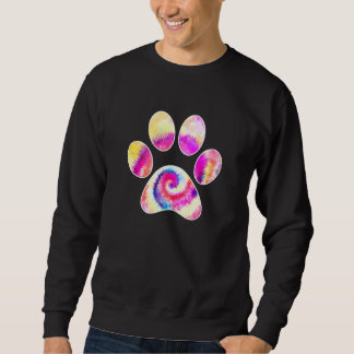 Dog Paw Print Dog Watercolor Paw Sweatshirt