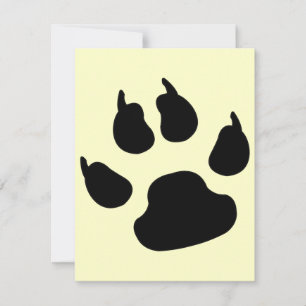 Dog Paw Print Invitation
