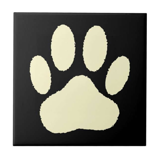 Dog Paw Print Pet Lover Custom Ceramic Tile (Front)