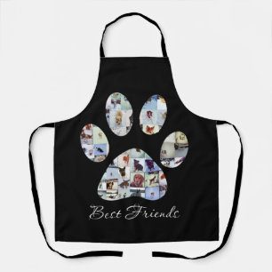 Dog Paw Print Photo Canvas, Custom Dog Canvas Apron
