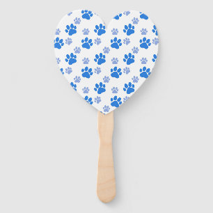 Dog Paw Print Simple Animal Lover Cute Puppies Hand Fan
