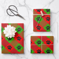 Dog Paw Print Square Pattern Custom