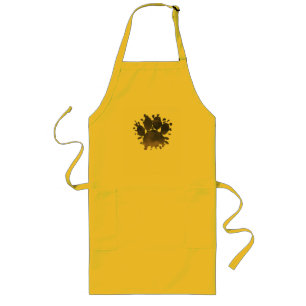 Dog Paw Print Watercolor Canine Paw Long Apron