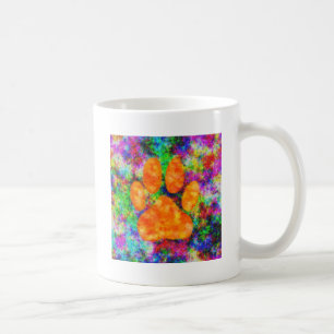 Dog Paw Print Watercolor Coffee Mug