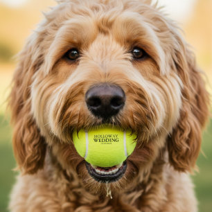 Dog Paw Print Wedding Favor Tennis Balls