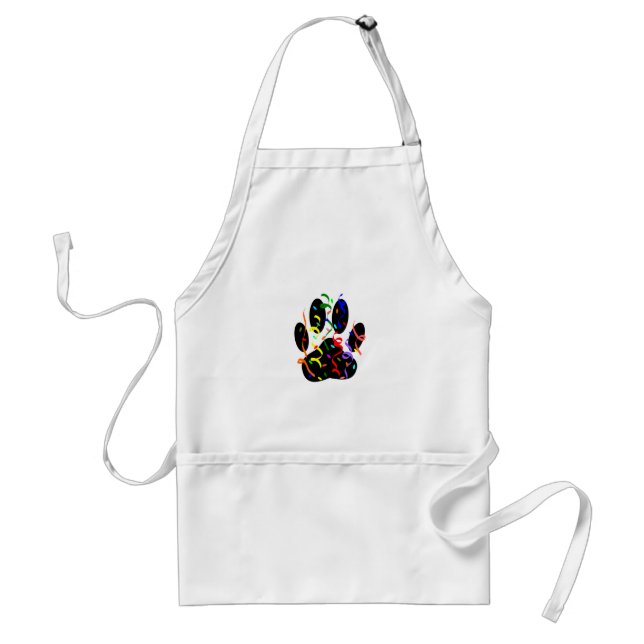 Dog Paw Print With Confetti And Streamer Standard Apron (Front)
