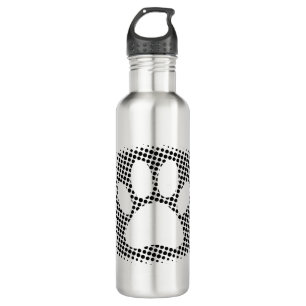 Dog Paw Print With Halftone Background 710 Ml Water Bottle
