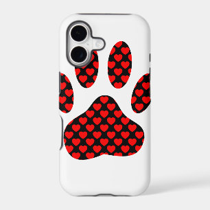 Dog Paw Print With Hearts