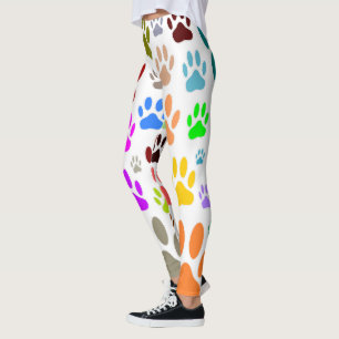 Dog Paw Prints All Over Leggings