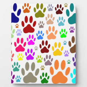Dog Paw Prints All Over Plaque