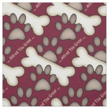 Dog Paw Prints And Bones Custom Canine