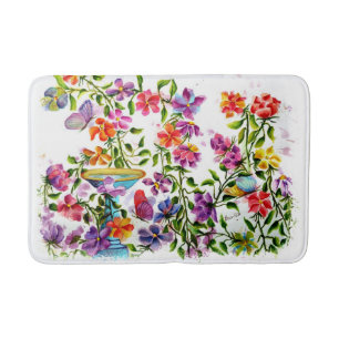 DOG PAW PRINTS BIRD BATH MAT