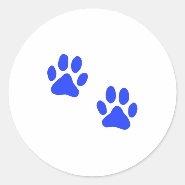 Dog Paw Prints Classic Round Sticker (Front)