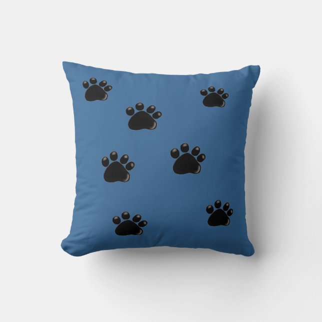 Dog Paw Prints Cushion (Front)