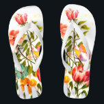 DOG PAW PRINTS FLOWER GARDEN FENCE THONGS<br><div class="desc">DOG PAW PRINTS – colourful delicate flowers and butterflies painted using my dog’s paws dipped in non-toxic watercolor paints – share your love of dogs with family and friends, young and old, on any occasion, any celebration, any holiday. Make your personal Gift Giving with style and love. Be as original...</div>