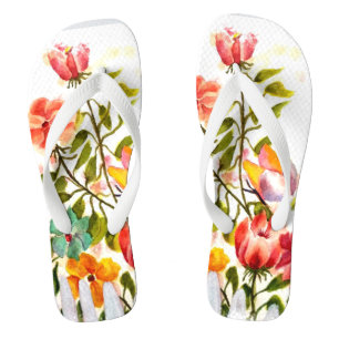 DOG PAW PRINTS FLOWER GARDEN FENCE THONGS