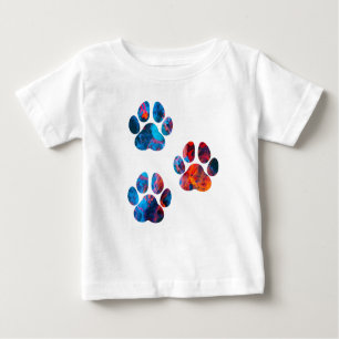 Dog Paw Prints - Ink in Water Baby T-Shirt
