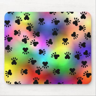 Dog Paw Prints Mousepad