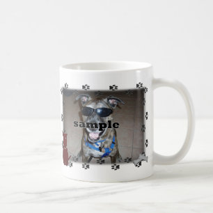 Dog Paw Prints Photo Frame Coffee Mug