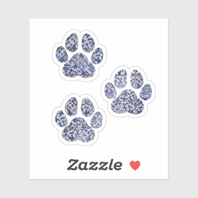 Dog Paw Prints - Portuguese Tiles (Sheet)