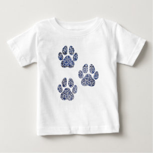 Dog Paw Prints - Portuguese Tiles Baby T-Shirt