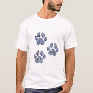Dog Paw Prints - Portuguese Tiles T-Shirt