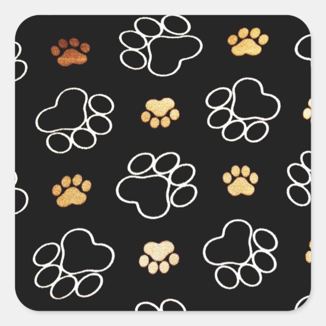 Dog Paw Prints Stickers (Front)