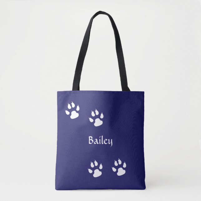 Dog Paw Prints Template Tote Bag (Front)