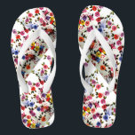 DOG PAW PRINTS WATERING CAN THONGS<br><div class="desc">DOG PAW PRINTS – colourful delicate flowers and butterflies painted using my dog’s paws dipped in non-toxic watercolor paints – share your love of dogs with family and friends, young and old, on any occasion, any celebration, any holiday. Make your personal Gift Giving with style and love. Be as original...</div>
