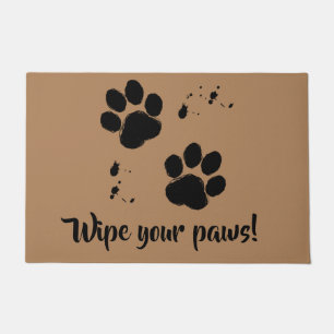 Dog Paw Prints: Wipe your paws! Doormat