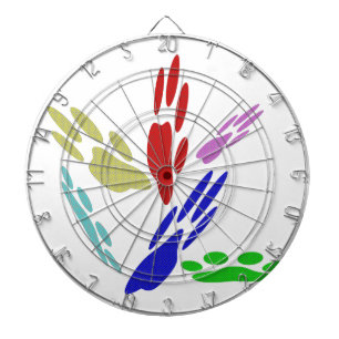 Dog Paw Prints With Polka Dots Dartboard