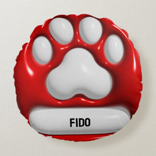 Dog Paw Round Cushion