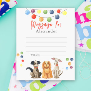 Dog Paw-ty Kids Time Capsule Message