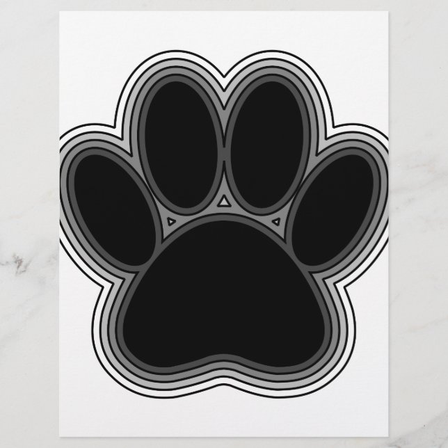 Dog Paw With Outlines (Front)