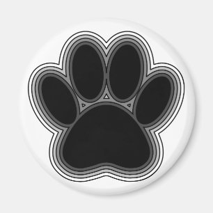Dog Paw With Outlines Magnet