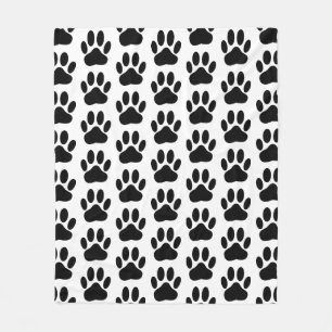 Dog Pawprint Fleece Blanket
