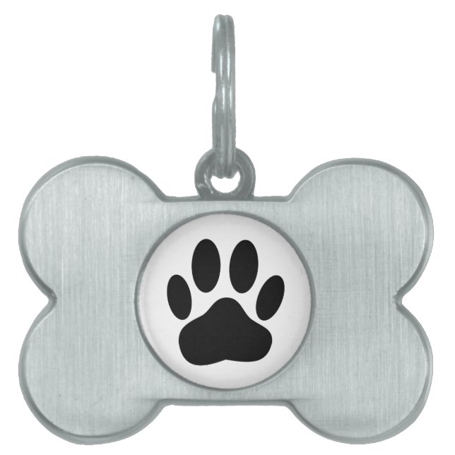 Dog Pawprint Pet Tag (Front)