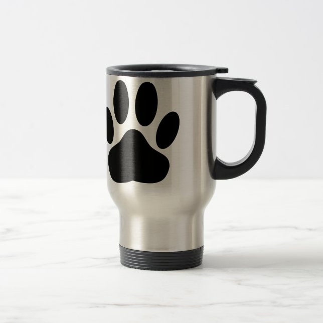 Dog Pawprint Travel Mug (Right)